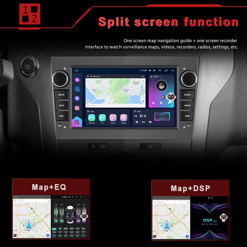 8-core 4+64GB Android 13 Car Radio GPS For Opel Astra Corsa Zafira Vectra Meriva