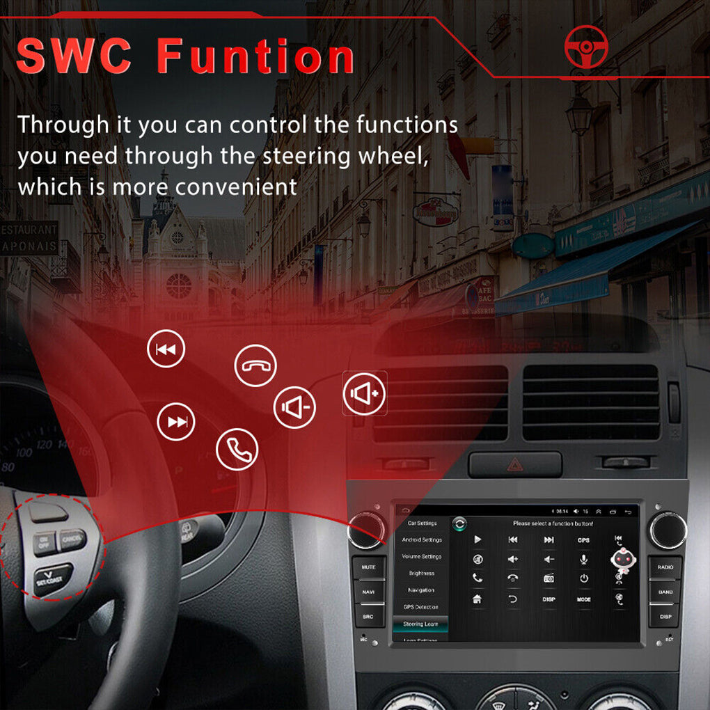 8-core 4+64GB Android 13 Car Radio GPS For Opel Astra Corsa Zafira Vectra Meriva