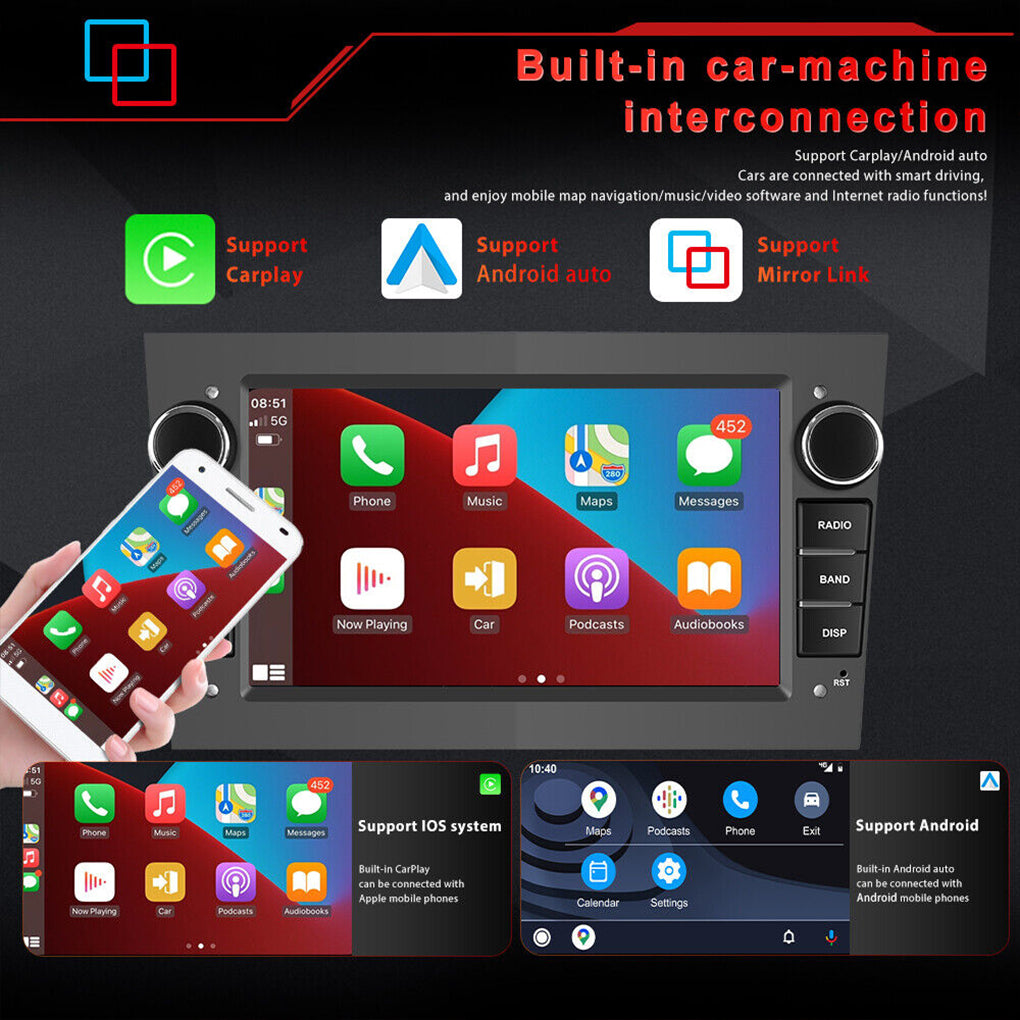 8-core 4+64GB Android 13 Car Radio GPS For Opel Astra Corsa Zafira Vectra Meriva