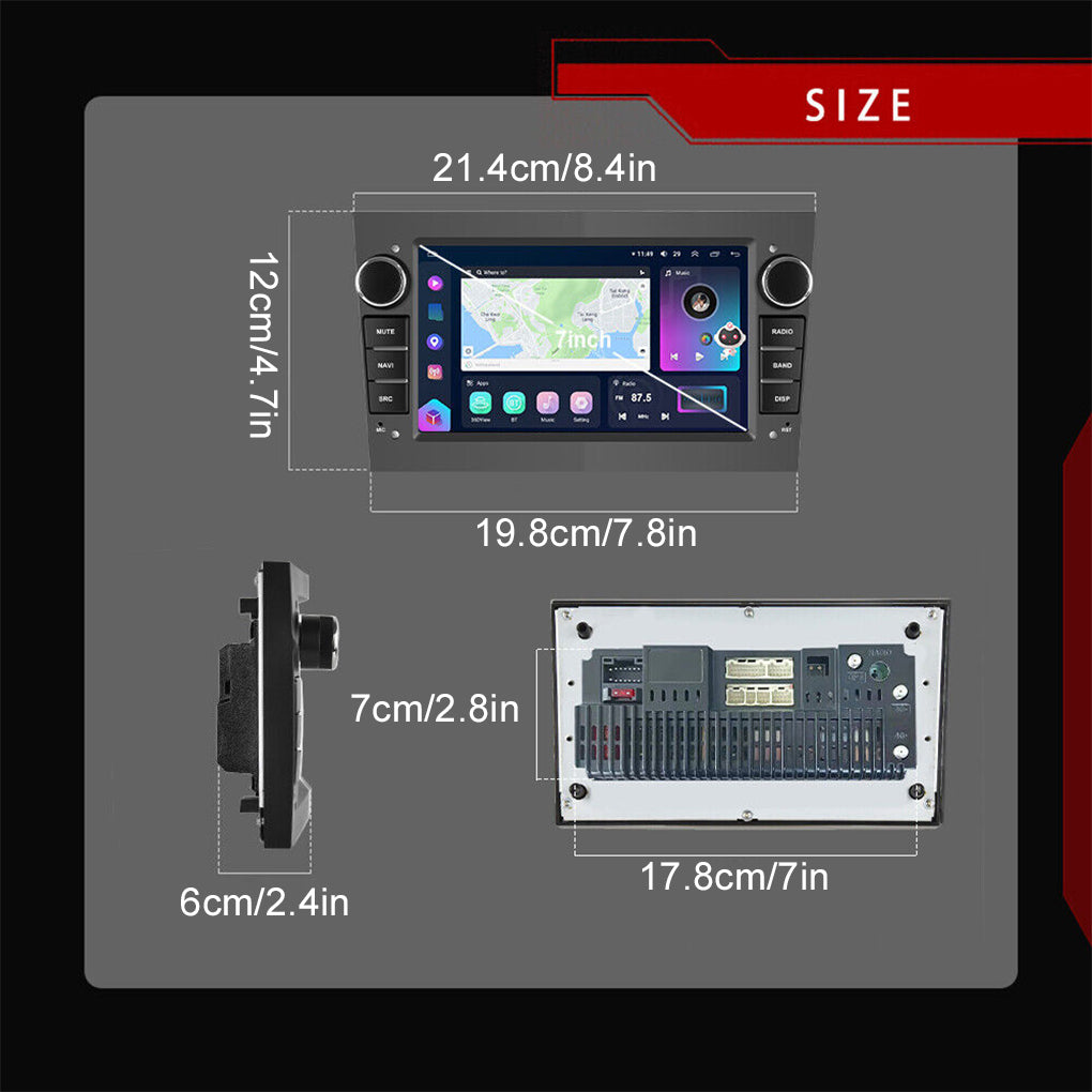 8-core 4+64GB Android 13 Car Radio GPS For Opel Astra Corsa Zafira Vectra Meriva