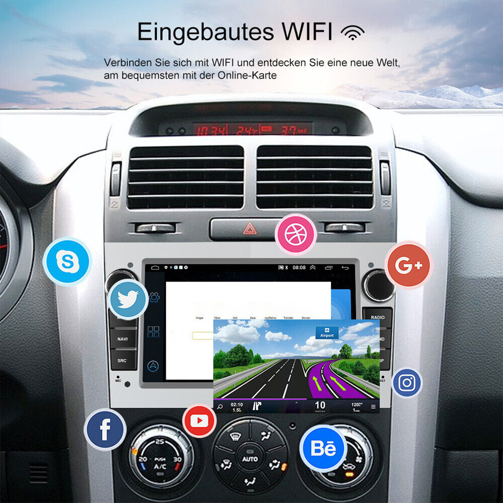 7" Android 14 Car Radio GPS Navi WIFI Camera For Opel Astra H Corsa C D Zafira B