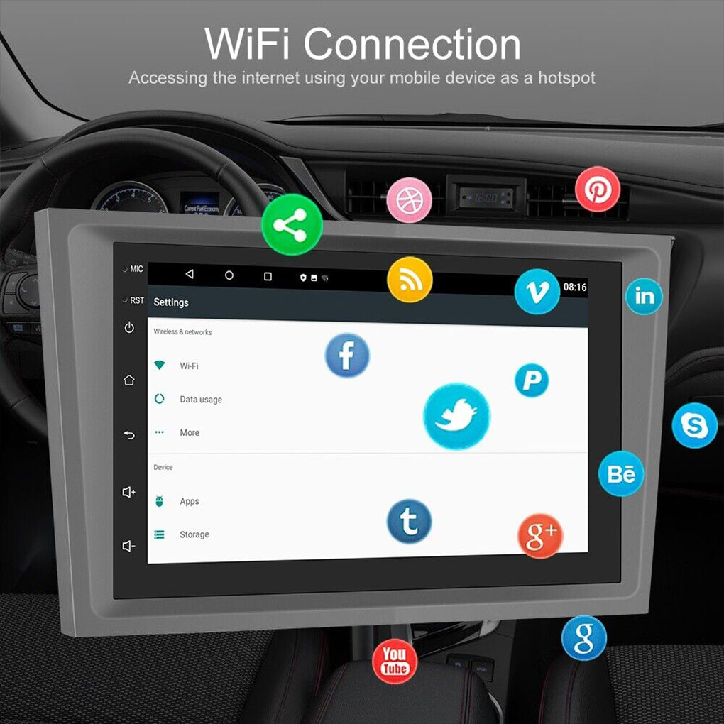 For Opel Zafira B Corsa C D Astra G H Vivaro Vectra C 7" Android 14 Car Radio - Gray (1+32G)