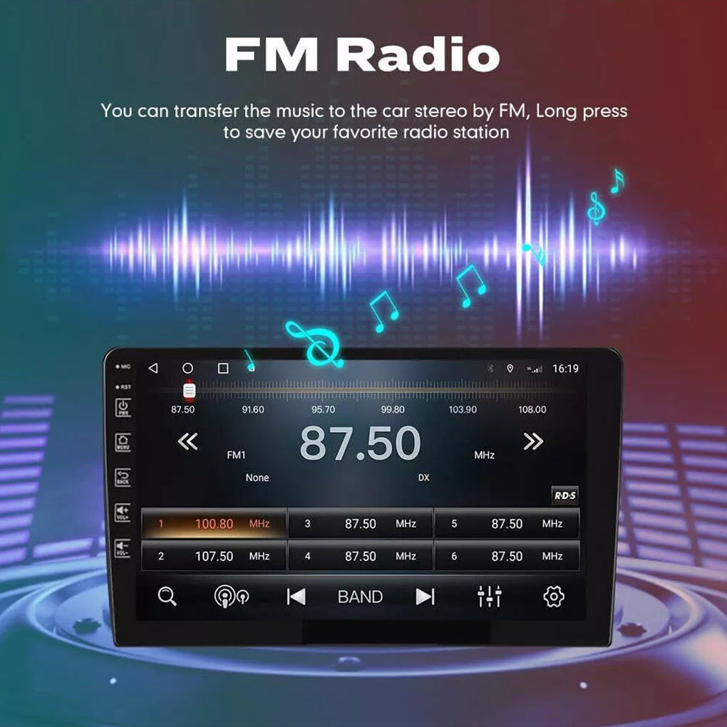 10.1" Apple Carplay Android 14 for Jeep Wrangler 2007-2017 JK Radio GPS Navigation FM