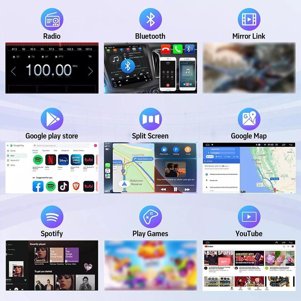 10.1" Apple Carplay Android 14 for Jeep Wrangler 2007-2017 JK Radio GPS Navigation FM