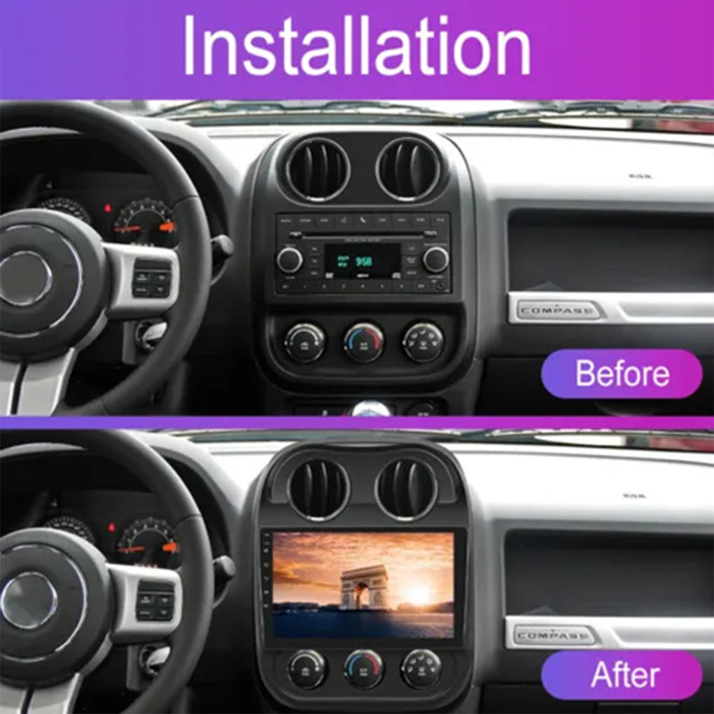 Android 14 Apple Carplay Car Stereo Radio GPS for Jeep Patriot Compass 2009-2016