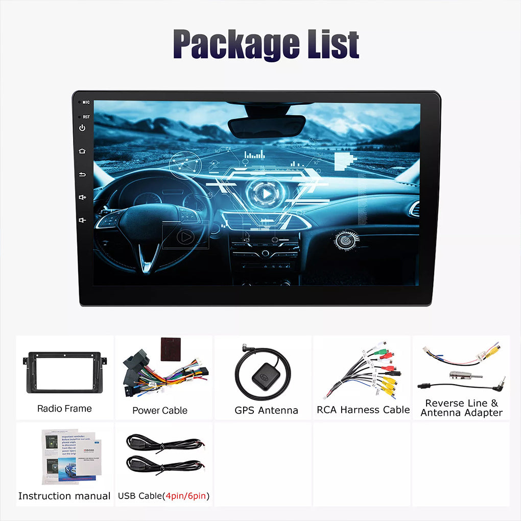 For BMW E46 1998-2006 9" Android 14 Car Stereo GPS Navigation Wifi BT RDS Radio