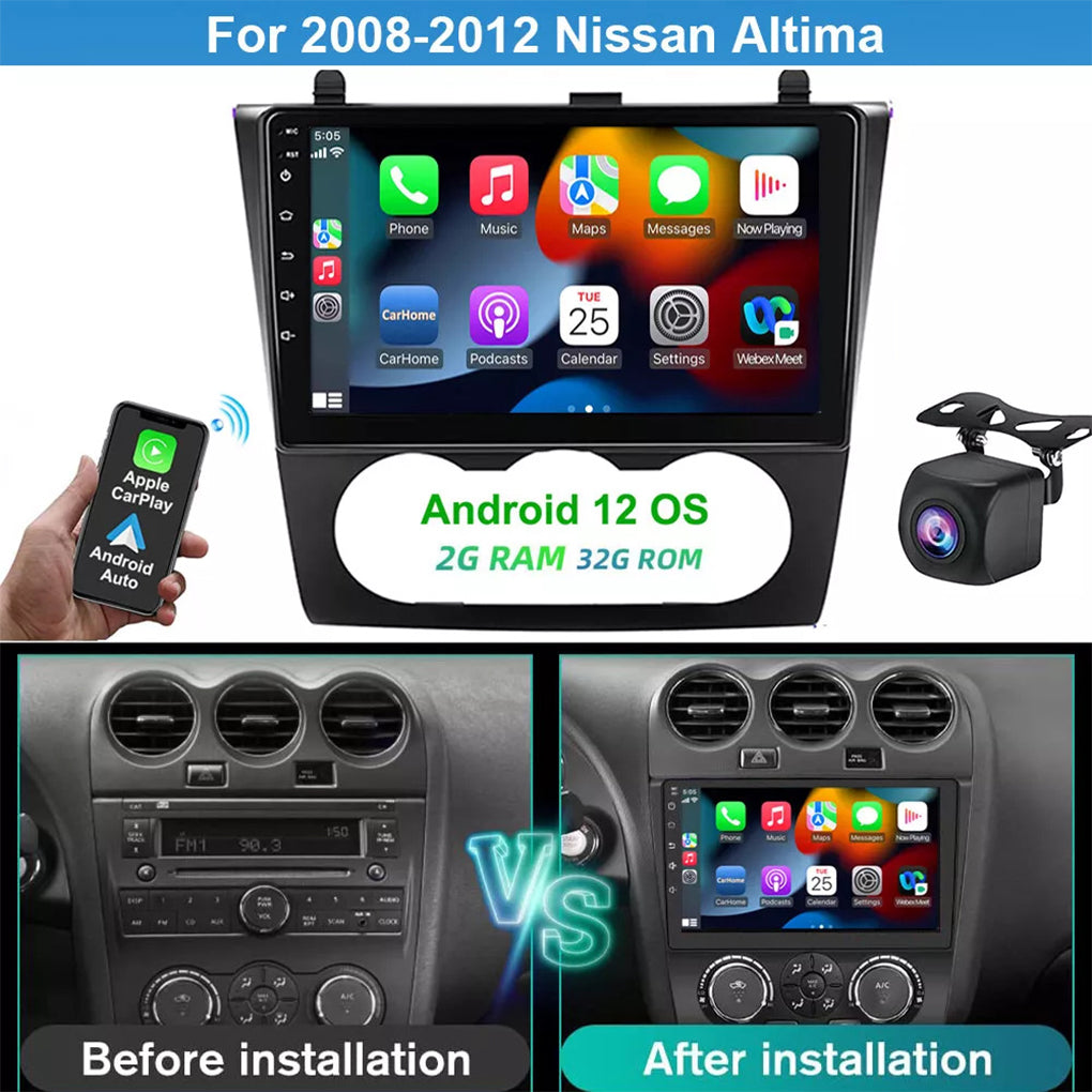 Car Stereo GPS Radio for Nissan Altima Teana 2008-2012 Apple Carplay Android 14