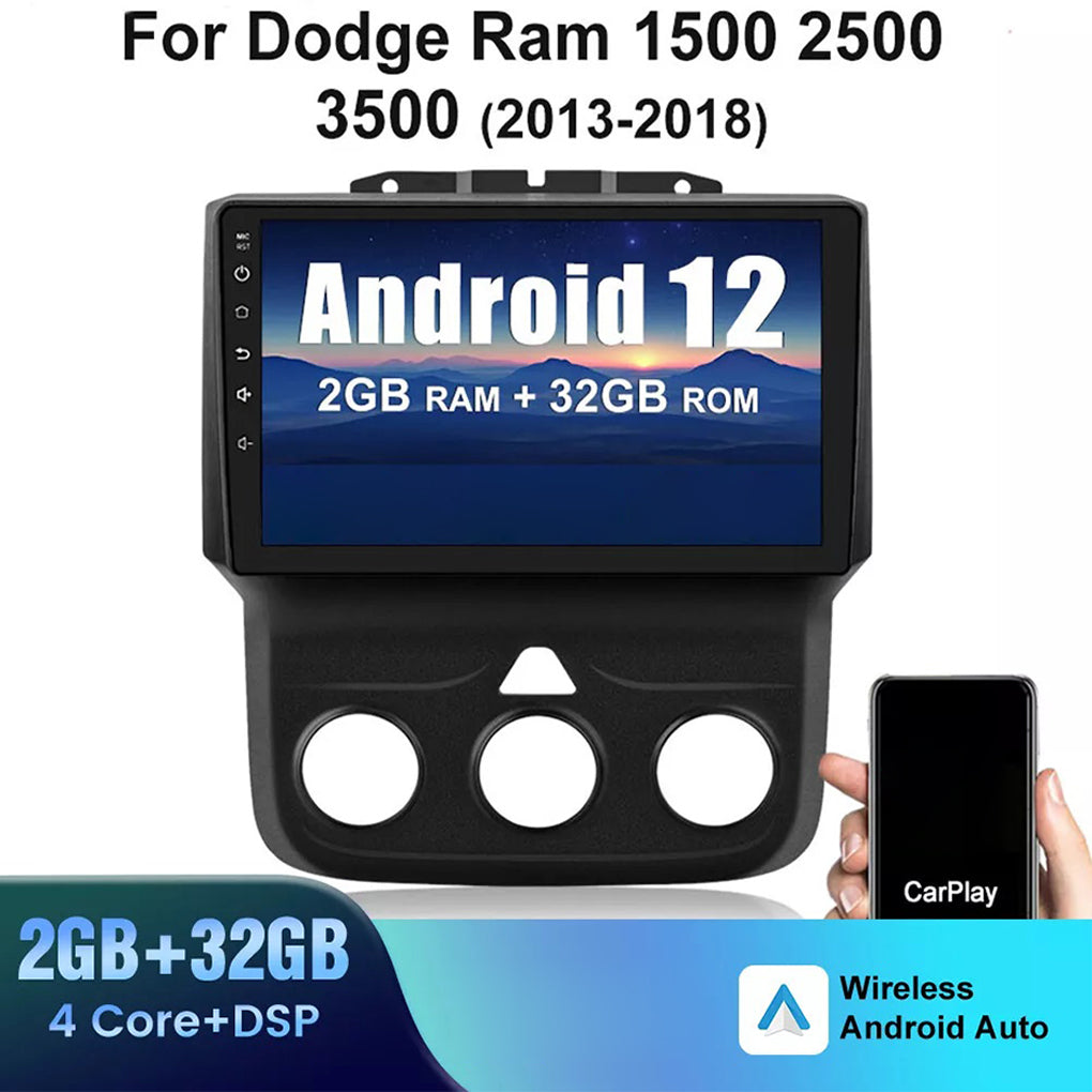Android 14 2+64G Car Stereo Radio for Dodge Ram 1500 2500 3500 Carplay 2013-2018
