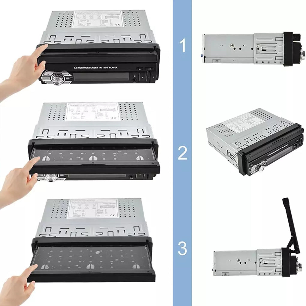 Car Radio Bluetooth 1 Din 7 Inch Screen Touchscreen Radio with Rear View Camera