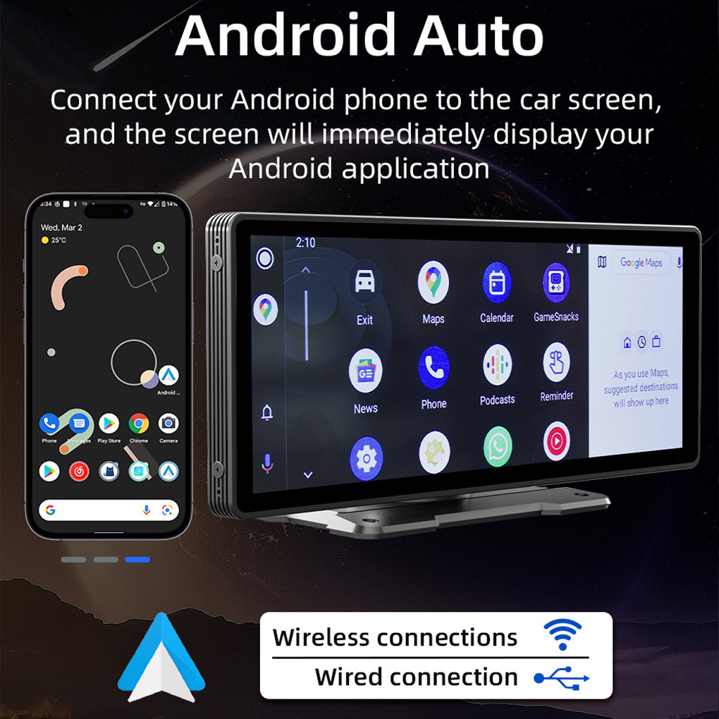 10.26 inch wireless carplay portable screen car MP5 navigation reversing interconnection car bluetooth player car radio B5303