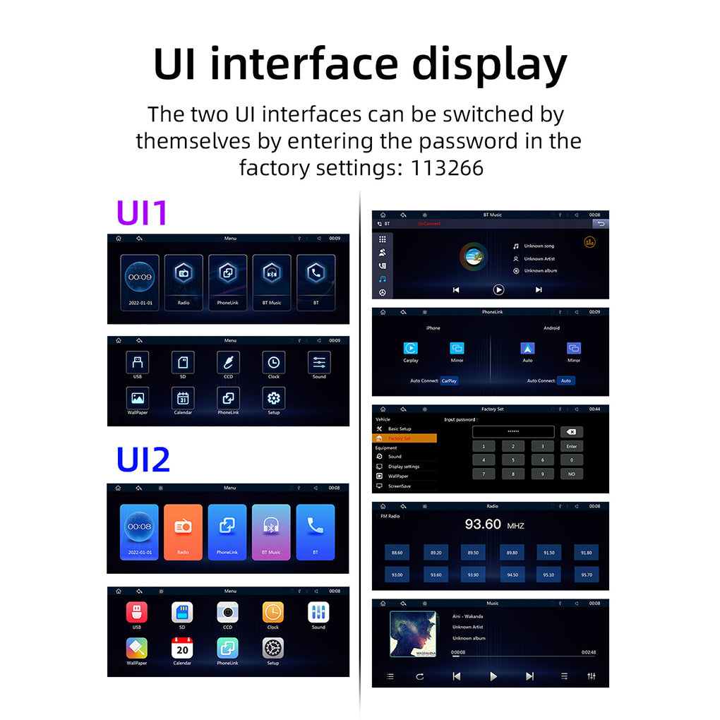 10.26 inch wireless carplay portable screen car MP5 navigation reversing interconnection car bluetooth player car radio B5303