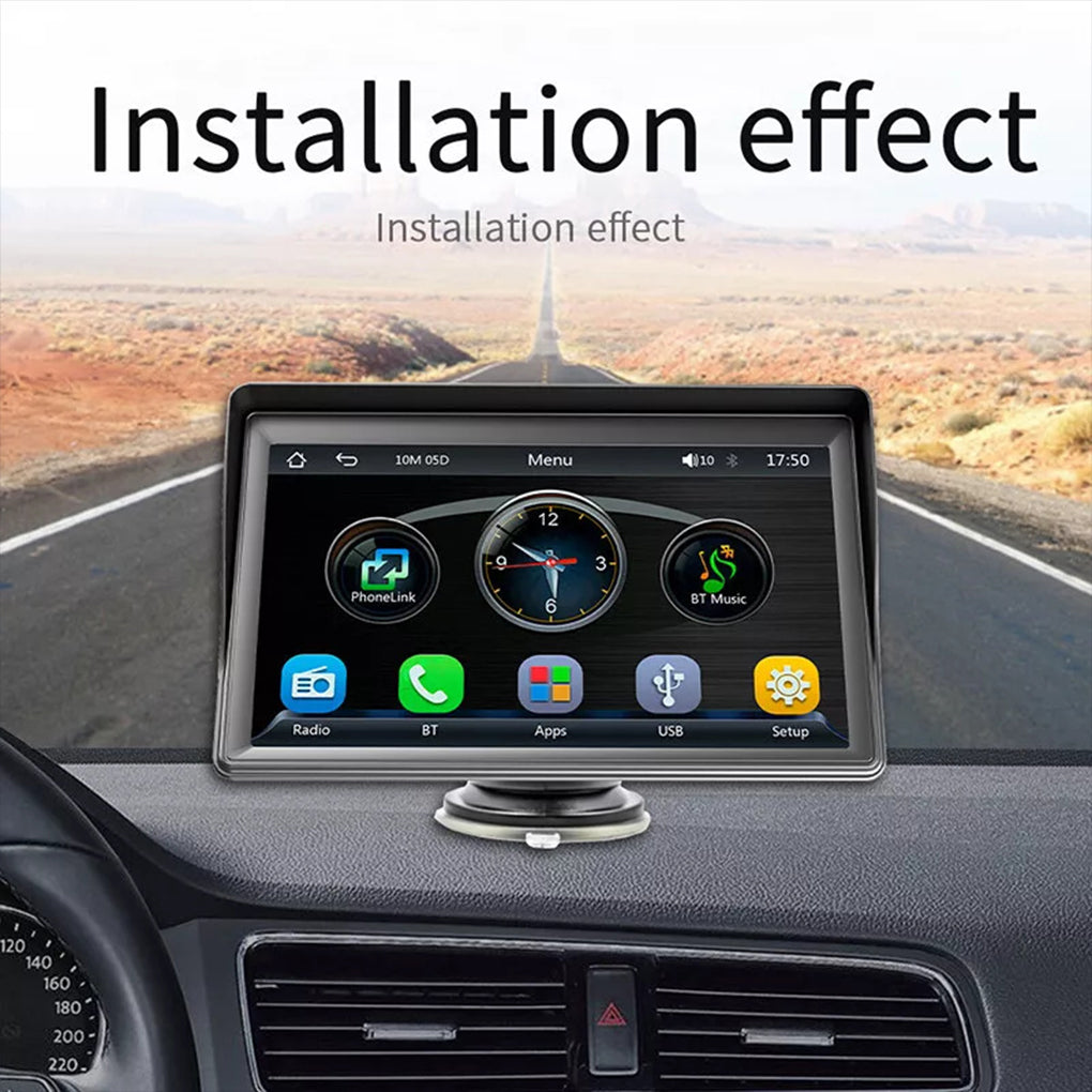 Single 1DIN 7" Flip Out Car Stereo BT CarPlay FM Radio Touch Screen MP5 Player