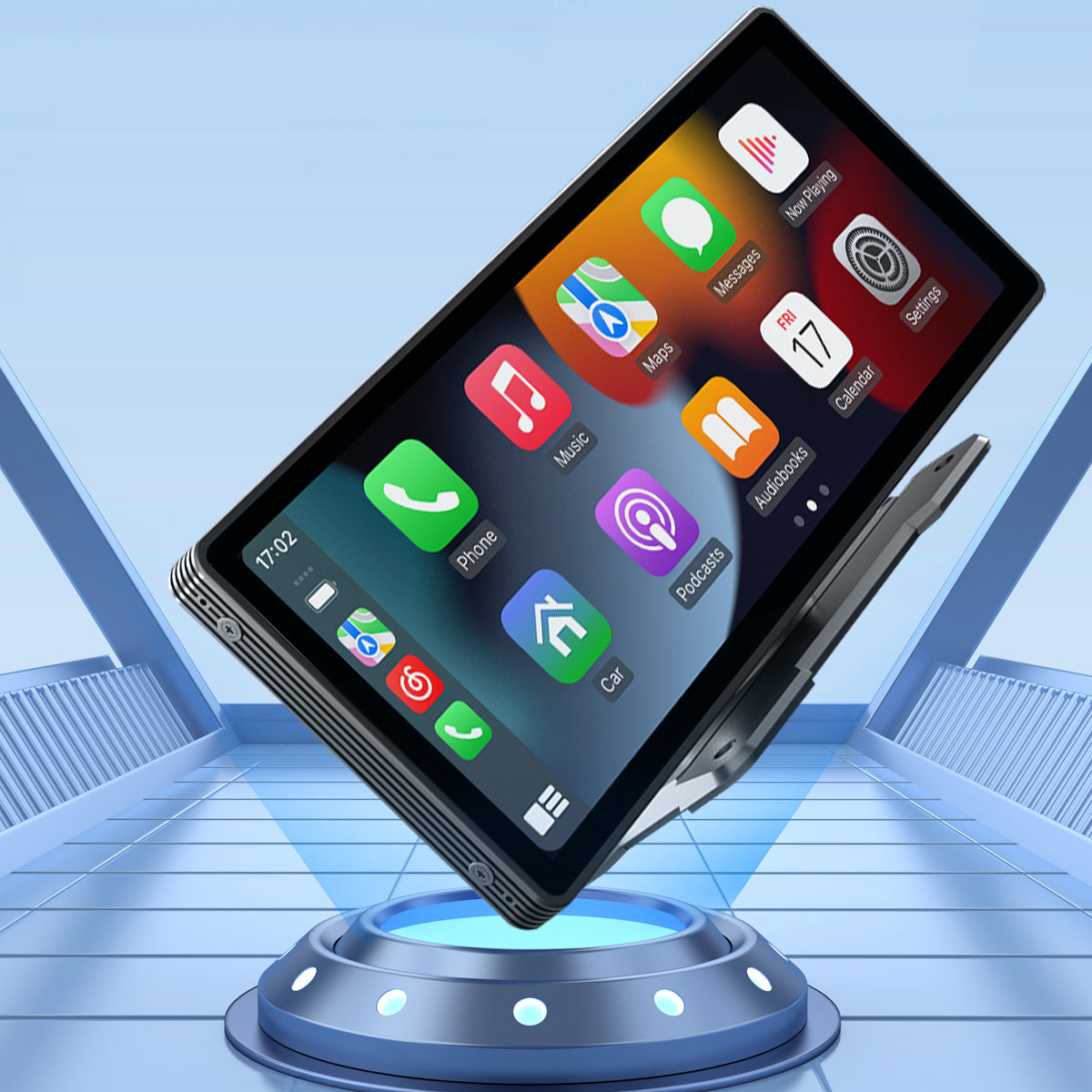 10" Portable Car Stereo Wireless Apple Carplay & Android Auto Radio Touch Screen