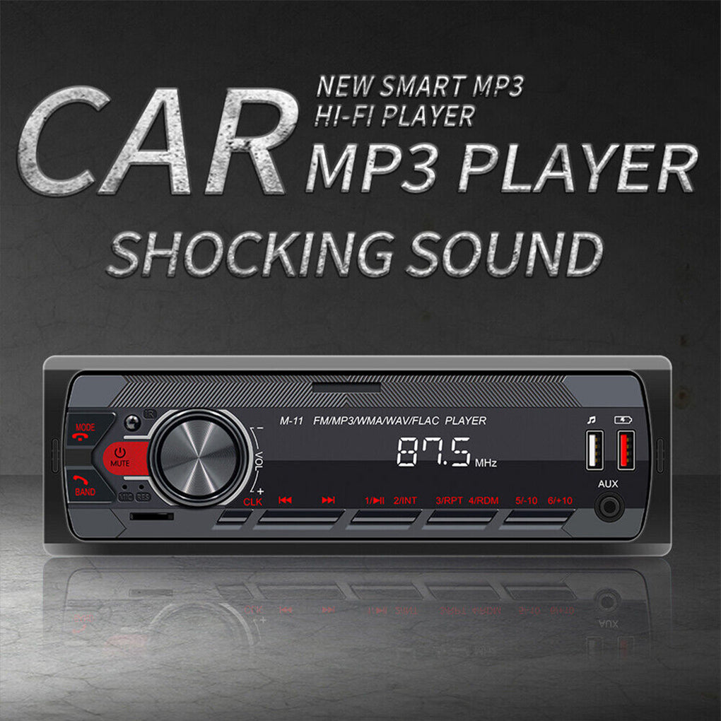 12V Car MP3 Player Bluetooth Hands-free FM Car Radio Colorful Light Audio Central Control Car Radio M11