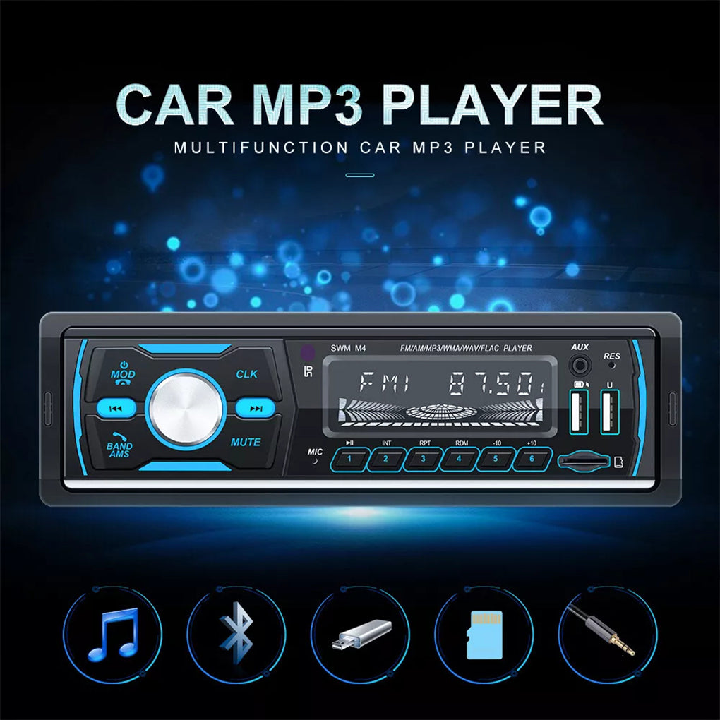 DAB+ Single 1DIN RDS AM FM Car Stereo Radio Bluetooth MP3 Player USB TF BT AUX