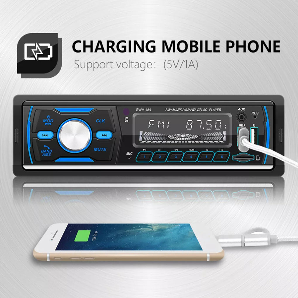 DAB+ Single 1DIN RDS AM FM Car Stereo Radio Bluetooth MP3 Player USB TF BT AUX