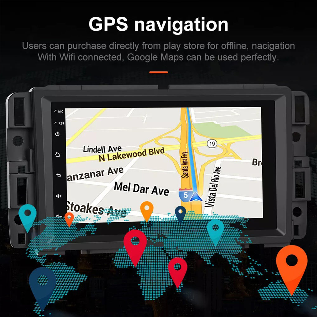 For GMC Yukon Chevy Silverado Sierra Android 14 GPS Navigation Car Radio Stereo Player