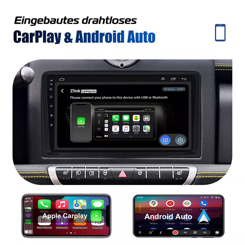 Suitable for Mercedes-Benz Smart W451 05-10 models modified Android 14, 9-inch large screen central control car navigation carplay car radio