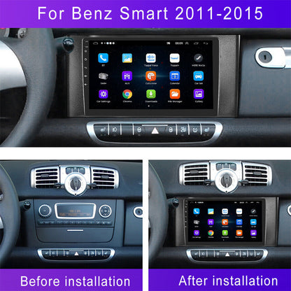 Suitable for Mercedes-Benz SMART ForTwo Cabrio/Coupe 451 large screen 9 inches 10-15 models Android 14 car radio with MIC