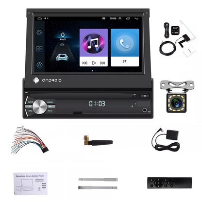 Manual retractable Android 14 7-inch car MP5 card player Bluetooth call reversing priority with MP3 car radio