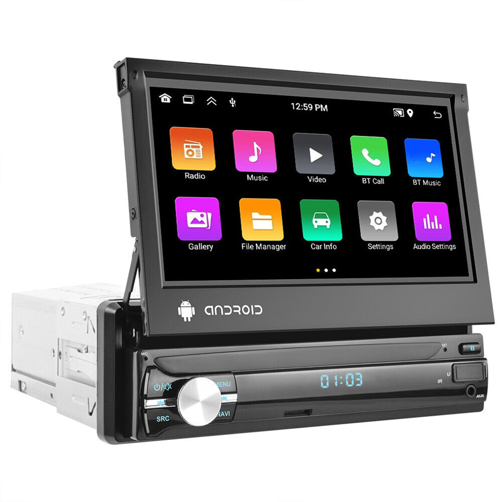 Manual retractable Android 14 7-inch car MP5 card player Bluetooth call reversing priority with MP3 car radio