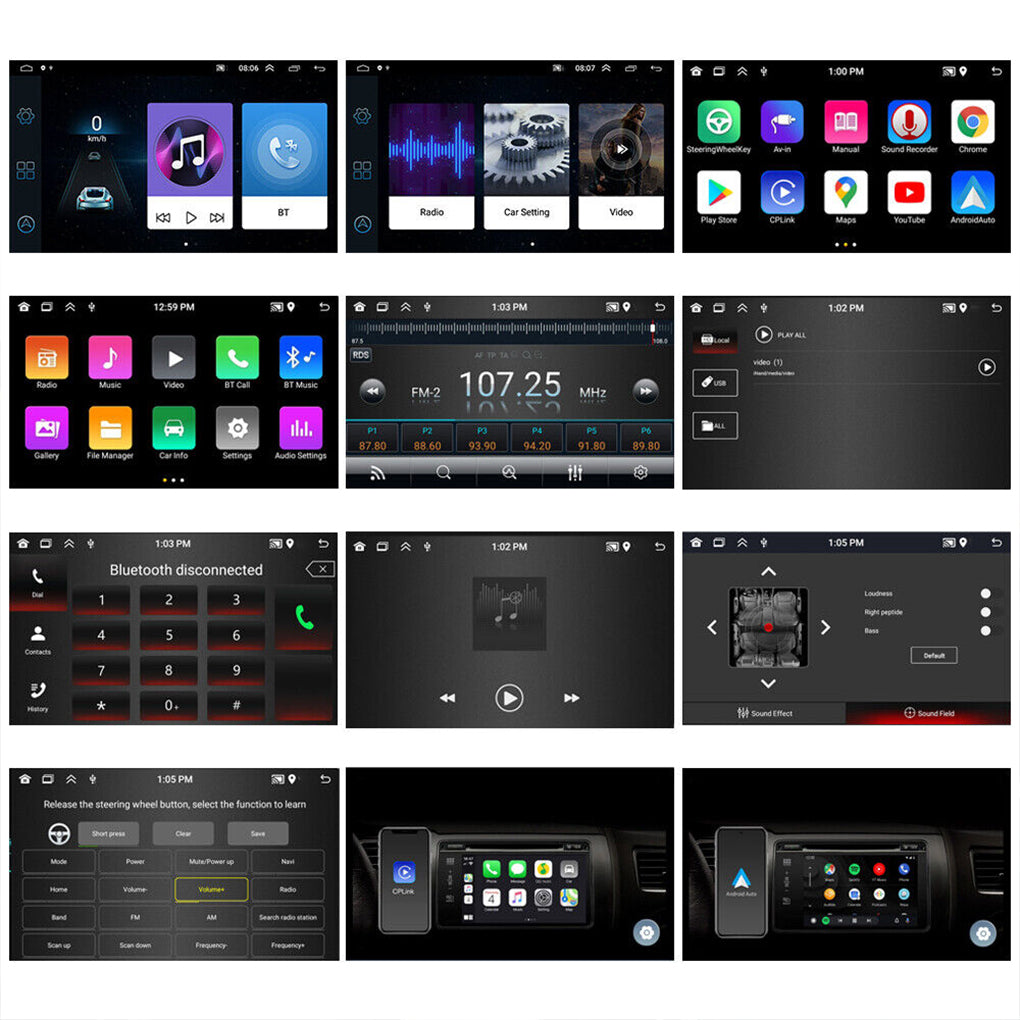 Manual retractable Android 14 7-inch car MP5 card player Bluetooth call reversing priority with MP3 car radio