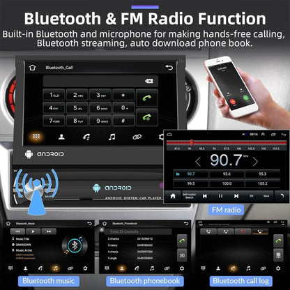 Manual retractable Android 14 7-inch car MP5 card player Bluetooth call reversing priority with MP3 car radio