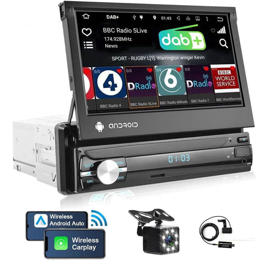 Manual retractable Android 14 7-inch car MP5 card player Bluetooth call reversing priority with MP3 car radio