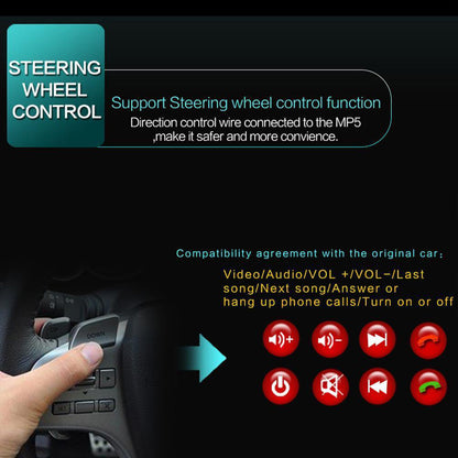 1DIN Car Radio with 7" Touchscreen Screen Bluetooth USB SD MP5 Player Radio