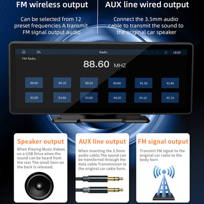 10.26 inch wireless carplay portable screen car MP5 navigation reversing interconnection car bluetooth player car radio B5303
