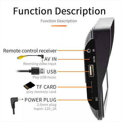 Single 1DIN 7" Flip Out Car Stereo BT CarPlay FM Radio Touch Screen MP5 Player