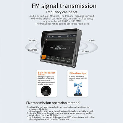 Single 1DIN 7" Flip Out Car Stereo BT CarPlay FM Radio Touch Screen MP5 Player