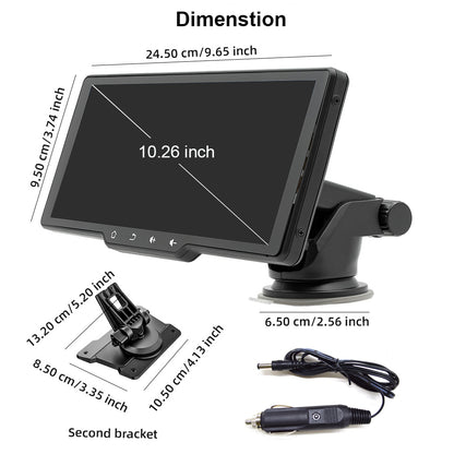 10" Portable Car Stereo Wireless Apple Carplay & Android Auto Radio Touch Screen